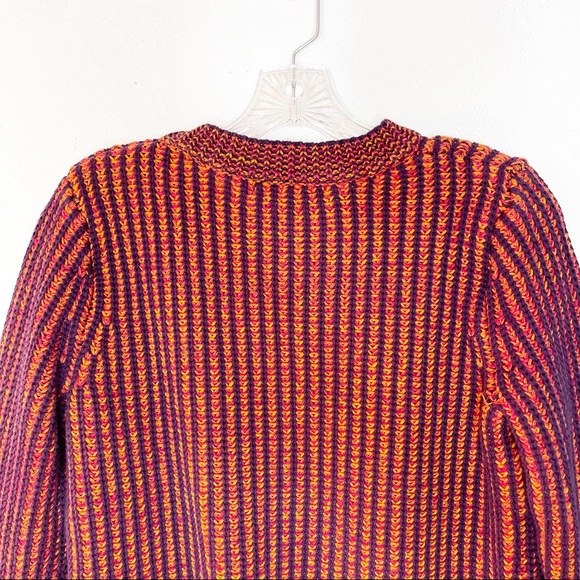 CAbi Melange Lava Cable Knit Ribbed Crewneck Pullover Sweater Size M - Picture 10 of 14